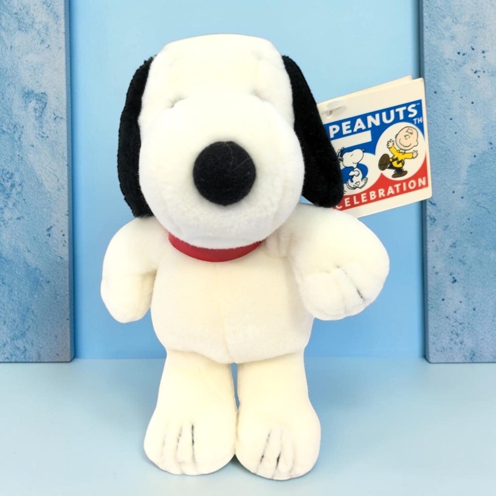 VTG Peanuts Snoopy 50th Anniversary Plush 2000 Prestige Toy Corp 7" Dog NWT Rare